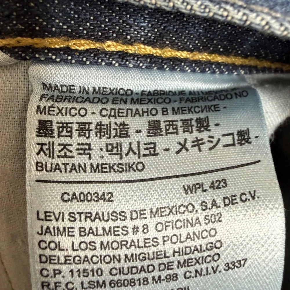 Levi's 559 Relaxed Straight Jeans Mens 38/32 (39.5/31) Dark Wash Denim Cotton